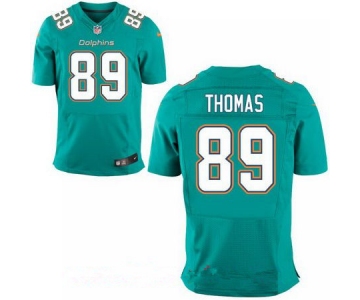 Men's Miami Dolphins #89 Julius Thomas Green Team Color Stitched NFL Nike Elite Jersey