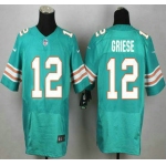 Miami Dolphins #12 Bob Griese Aqua Green Alternate 2015 NFL Nike Elite Jersey