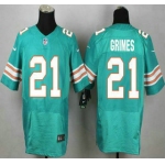 Miami Dolphins #21 Brent Grimes Aqua Green Alternate 2015 NFL Nike Elite Jersey