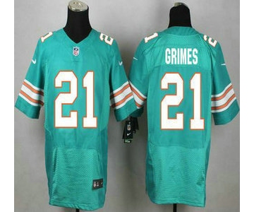 Miami Dolphins #21 Brent Grimes Aqua Green Alternate 2015 NFL Nike Elite Jersey