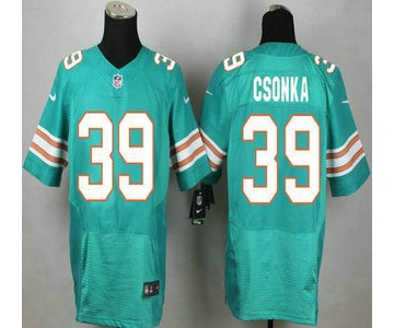 Miami Dolphins #39 Larry Csonka Aqua Green Alternate 2015 NFL Nike Elite Jersey