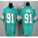 Miami Dolphins #91 Cameron Wake Aqua Green Alternate 2015 NFL Nike Elite Jersey