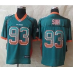 Miami Dolphins #93 Ndamukong Suh Nike Drift Fashion Green Elite Jersey