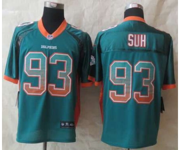 Miami Dolphins #93 Ndamukong Suh Nike Drift Fashion Green Elite Jersey