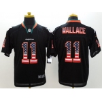 Nike Miami Dolphins #11 Mike Wallace 2014 USA Flag Fashion Black Elite Jersey