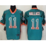 Nike Miami Dolphins #11 Mike Wallace Drift Fashion Green Elite Jersey