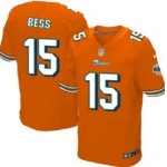 Nike Miami Dolphins #15 Davone Bess Orange Elite Jersey