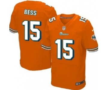 Nike Miami Dolphins #15 Davone Bess Orange Elite Jersey