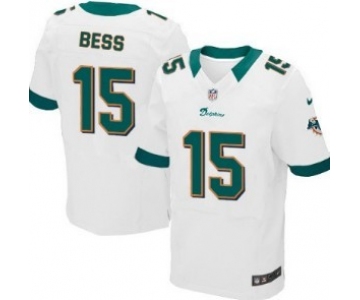 Nike Miami Dolphins #15 Davone Bess White Elite Jersey