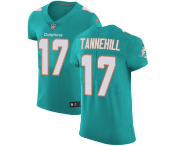 Nike Miami Dolphins #17 Ryan Tannehill Aqua Green Team Color Men's Stitched NFL Vapor Untouchable Elite Jersey