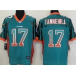 Nike Miami Dolphins #17 Ryan Tannehill Drift Fashion Green Elite Jersey