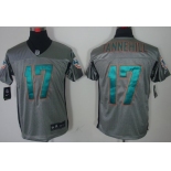 Nike Miami Dolphins #17 Ryan Tannehill Gray Shadow Elite Jersey