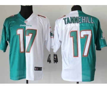 Nike Miami Dolphins #17 Ryan Tannehill Green/White Two Tone Elite Jersey