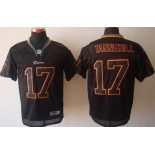 Nike Miami Dolphins #17 Ryan Tannehill Lights Out Black Elite Jersey