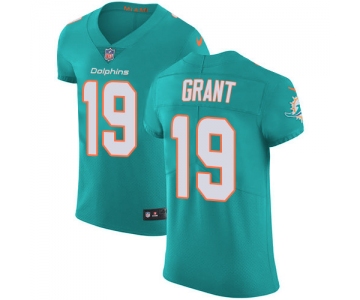 Nike Miami Dolphins #19 Jakeem Grant Aqua Green Team Color Men's Stitched NFL Vapor Untouchable Elite Jersey