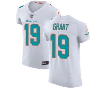 Nike Miami Dolphins #19 Jakeem Grant White Men's Stitched NFL Vapor Untouchable Elite Jersey