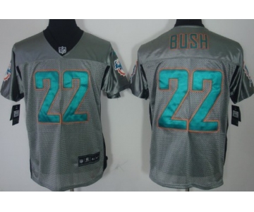 Nike Miami Dolphins #22 Reggie Bush Gray Shadow Elite Jersey