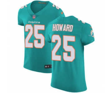 Nike Miami Dolphins #25 Xavien Howard Aqua Green Team Color Men's Stitched NFL Vapor Untouchable Elite Jersey