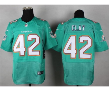 Nike Miami Dolphins #42 Charles Clay 2013 Green Elite Jersey