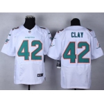 Nike Miami Dolphins #42 Charles Clay 2013 White Elite Jersey