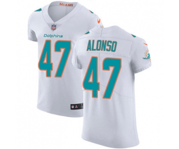 Nike Miami Dolphins #47 Kiko Alonso White Men's Stitched NFL Vapor Untouchable Elite Jersey