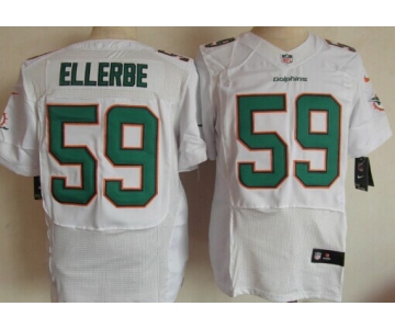 Nike Miami Dolphins #59 Dannell Ellerbe 2013 White Elite Jersey