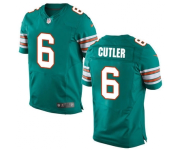 Nike Miami Dolphins #6 Jay Cutler Aqua Green Alternate Men's Stitched NFL Elite Jersey