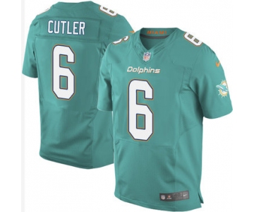 Nike Miami Dolphins #6 Jay Cutler Aqua Green Team Color Men's Stitched NFL New Elite Jersey