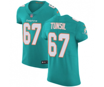 Nike Miami Dolphins #67 Laremy Tunsil Aqua Green Team Color Men's Stitched NFL Vapor Untouchable Elite Jersey