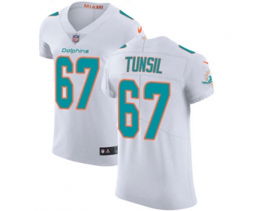 Nike Miami Dolphins #67 Laremy Tunsil White Men's Stitched NFL Vapor Untouchable Elite Jersey