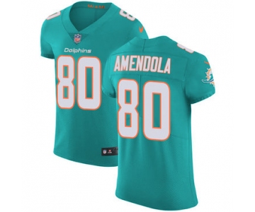 Nike Miami Dolphins #80 Danny Amendola Aqua Green Team Color Men's Stitched NFL Vapor Untouchable Elite Jersey