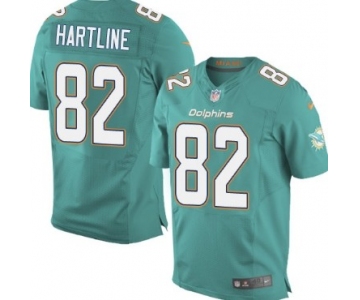Nike Miami Dolphins #82 Brian Hartline 2013 Green Elite Jersey