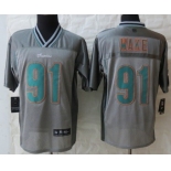 Nike Miami Dolphins #91 Cameron Wake 2013 Gray Vapor Elite Jersey