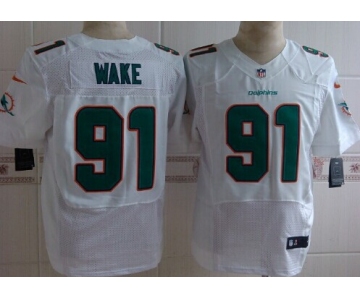 Nike Miami Dolphins #91 Cameron Wake 2013 White Elite Jersey