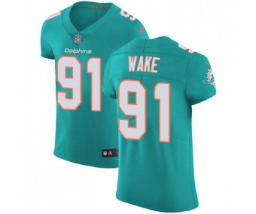 Nike Miami Dolphins #91 Cameron Wake Aqua Green Team Color Men's Stitched NFL Vapor Untouchable Elite Jersey