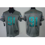 Nike Miami Dolphins #91 Cameron Wake Gray Shadow Elite Jersey