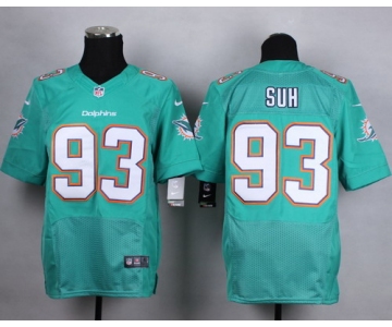 Nike Miami Dolphins #93 Ndamukong Suh 2013 Green Elite Jersey