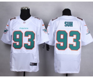 Nike Miami Dolphins #93 Ndamukong Suh 2013 White Elite Jersey