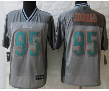 Nike Miami Dolphins #95 Dion Jordan 2013 Gray Vapor Elite Jersey