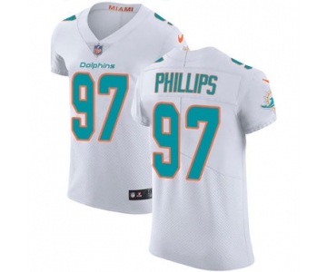 Nike Miami Dolphins #97 Jordan Phillips White Men's Stitched NFL Vapor Untouchable Elite Jersey