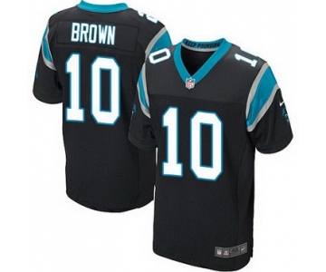 Men's Carolina Panthers #10 Corey Brown Black Team Color NFL Nike Elite Jersey