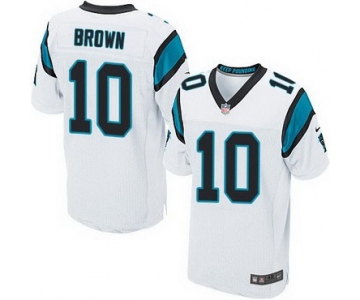 Men's Carolina Panthers #10 Corey Brown White Road NFL Nike Elite Jersey