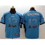 Men's Carolina Panthers #13 Kelvin Benjamin Nike Drift Fashion Blue Elite Jersey