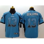 Men's Carolina Panthers #13 Kelvin Benjamin Nike Drift Fashion Blue Elite Jersey