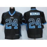 Men's Carolina Panthers #24 Josh Norman Black Drift Fashion NFL Nike Elite Jersey