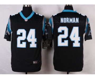 Men's Carolina Panthers #24 Josh Norman Black Team Color NFL Nike Elite Jersey