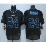 Men's Carolina Panthers #24 Josh Norman Lights Out Black NFL Nike Elite Jersey