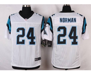 Men's Carolina Panthers #24 Josh Norman White Road NFL Nike Elite Jersey