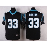 Men's Carolina Panthers #33 Tre Boston Black Team Color NFL Nike Elite Jersey