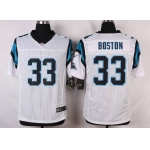 Men's Carolina Panthers #33 Tre Boston White Road NFL Nike Elite Jersey